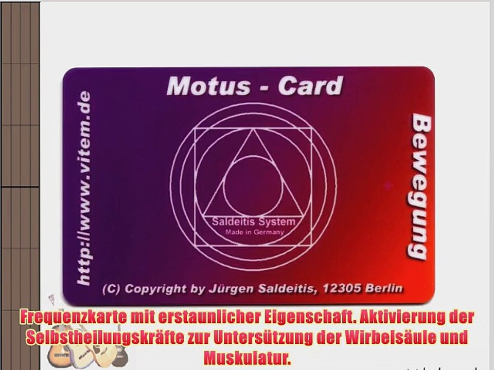 Saldeitis Motus-Card (Schwingungstr?ger - Frequenzkarten)