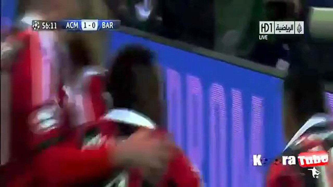 أهداف ميلان 2-0 برشلونة [20_2_2013] علي سعيد الكعبي [HD]
