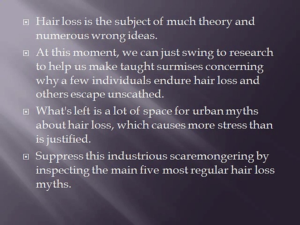 Myths about Hair Loss