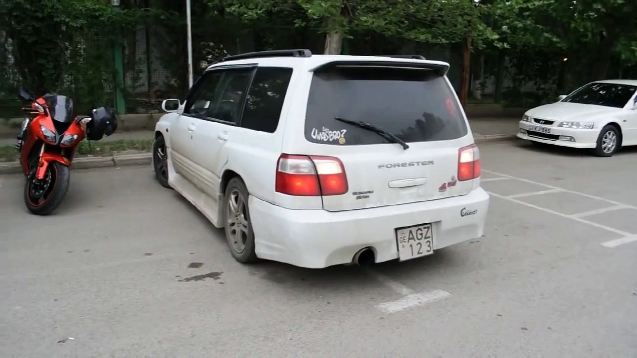 Subaru Forester SF5 (2000) MT, GReddy Power Extreme exhaust sound and DIRTY LAUNCH