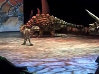 Walking With Dinosaurs LIVE! in indy, July 8, 2009 - Torosaurus and Ankylosaurus, and T-rex video