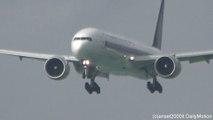 Boeing 777 Singapore Airlines Landing in Hong Kong Airport. Reg: 9V-SVK. Plane Spotting