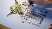 speedpainting // Zeichnung // Master Yoda // Aquarell