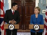 Secretary Clinton Meets With U.K. Foreign Minister David Miliband