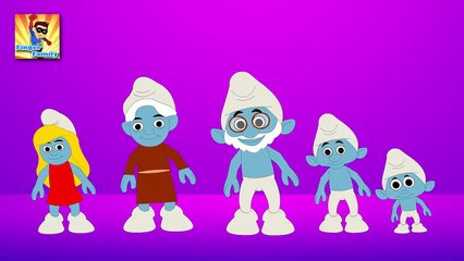 Smurfs Cartoon Finger Family Nursery Rhymes For Children