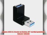 Adapter USB 3.0 Stecker an Buchse 90? (vertikal gewinkelt) Delock? [65339]