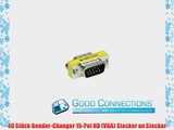 40 St?ck Gender-Changer 15-Pol HD (VGA) Stecker an Stecker