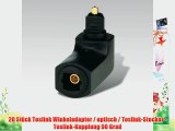 20 St?ck Toslink Winkeladapter / optisch / Toslink-Stecker - Toslink-Kupplung 90 Grad
