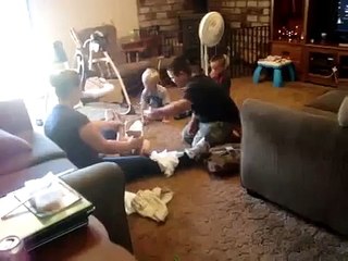 Changing diaper makes kid puke