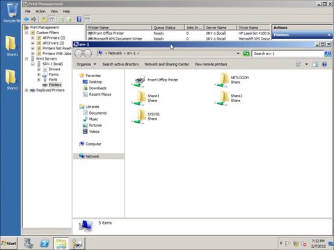 Server 2008 Lesson 11 - Print Server Role and Deploying Printers