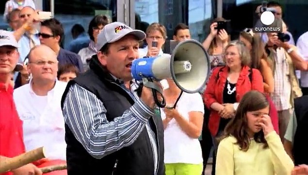 Бельгійські виробники молока провели акцію протесту