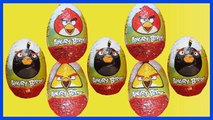7 x Angry Birds Surprise Eggs Chocolate Eggs Surprise Toy Kinder Surprise unboxing Animation,