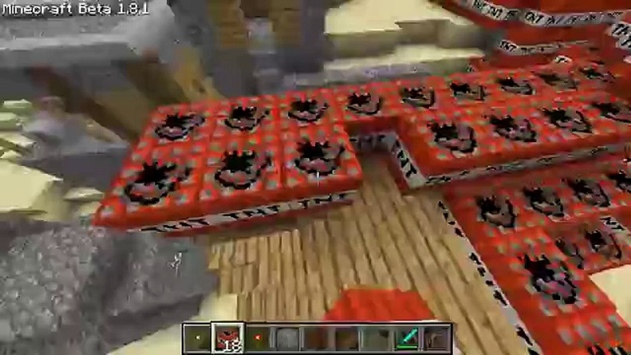 ☠Minecraft☠: NPC Village HUGE TNT EXPLOSION