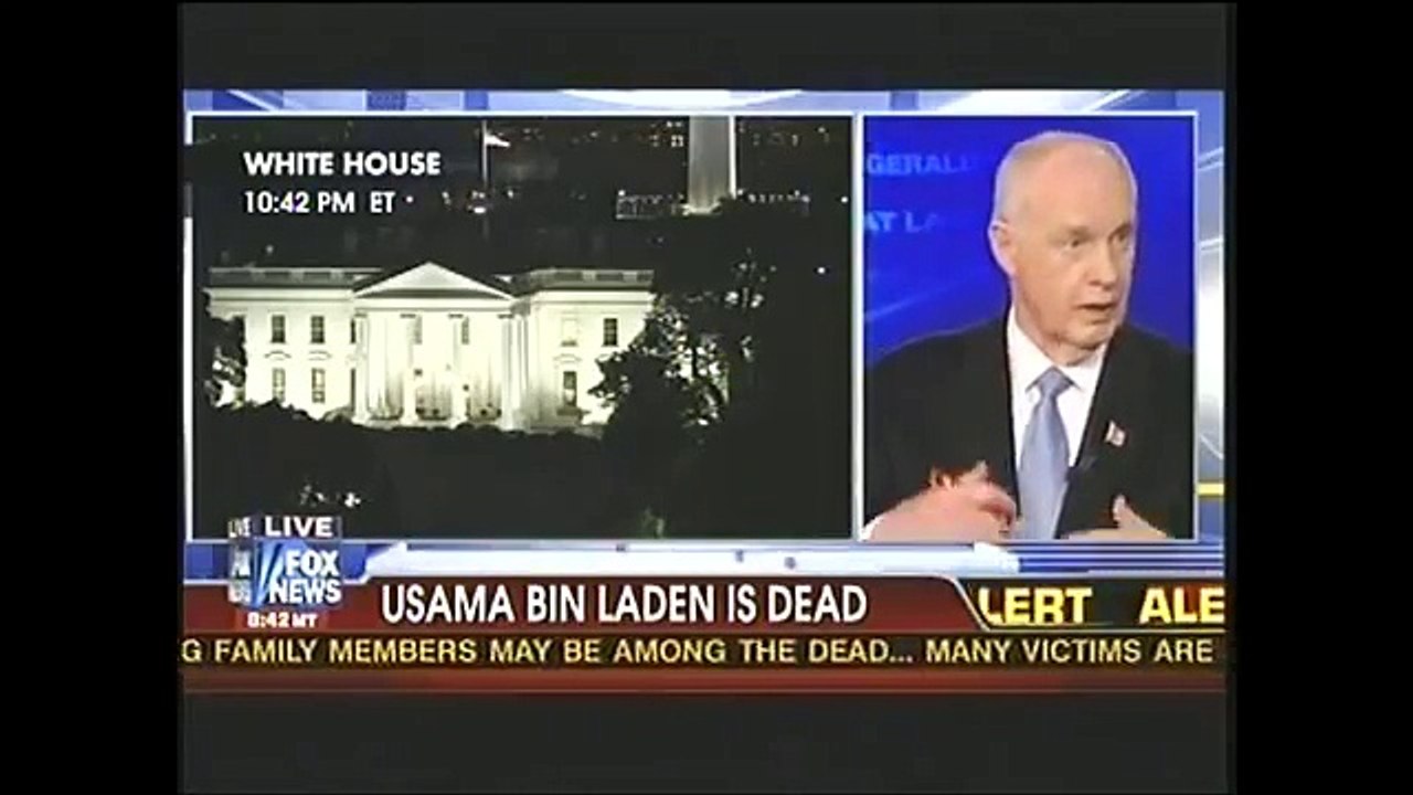 First Announcement Death of Osama Bin Laden 10:40pm Fox News Geraldo Rivera Live Breaking News Dead
