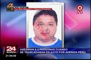 SMP: asesinan a dos personas cuando se trasladaban en auto por avenida Perú