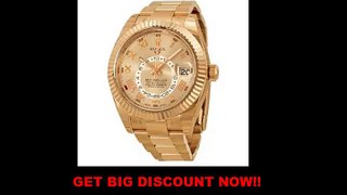 BEST BUY Rolex Sky Dweller Sundust Dial 18kt Everose Gold Mens Watch 326935