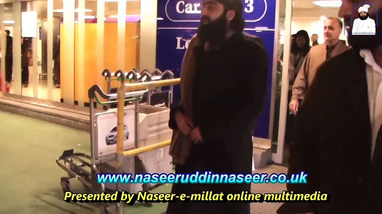 Arrival of Pir Syed Ghulam Nizaamuddin Jami Gilani Qadri - Heathrow 2-11-2013