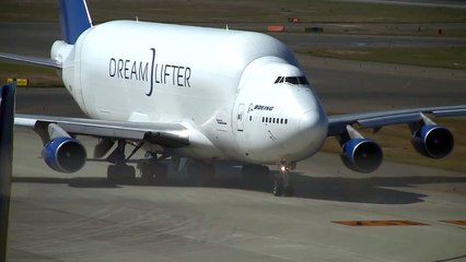 Boeing 747-4J6(LCF) Dreamlifter N718BA Take off at Nagoya