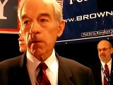 Ron Paul talks after the Aug. 5 debate