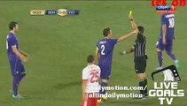 J.Basanta Gets Yellow Card Benfica 0-0 Fiorentina