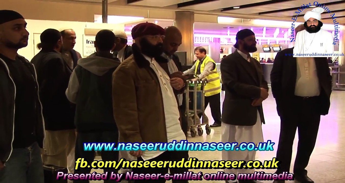 Departure of Pir Sahiban of Golra Sharif from Heathrow Airport 30-03-2014