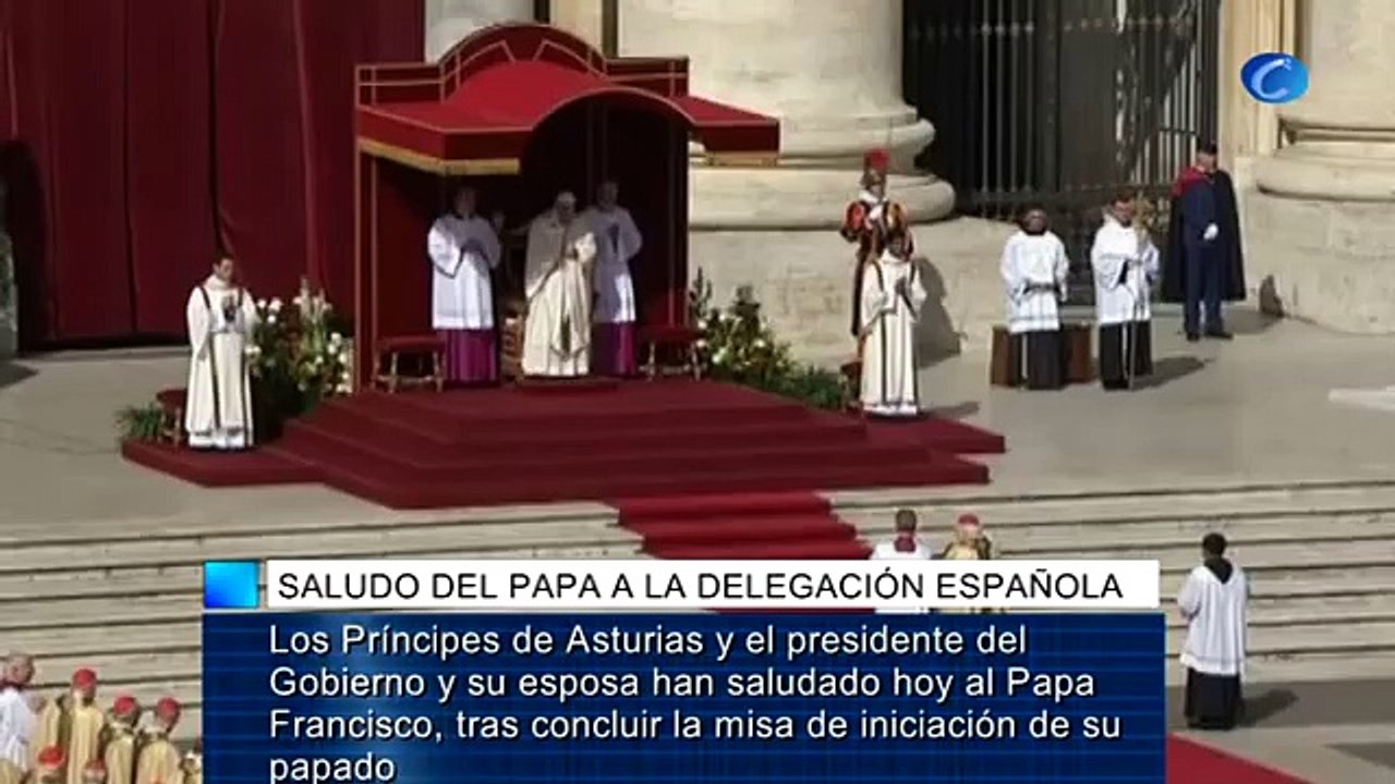 Saludo del papa Francisco a la delegación española