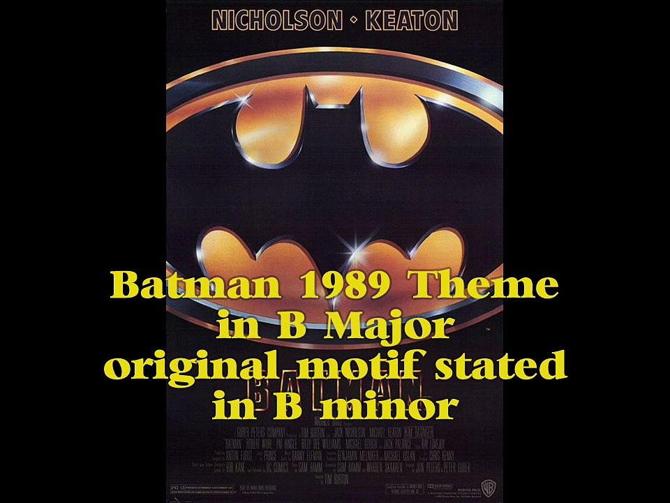 Batman - Theme (B Major - alternate key)