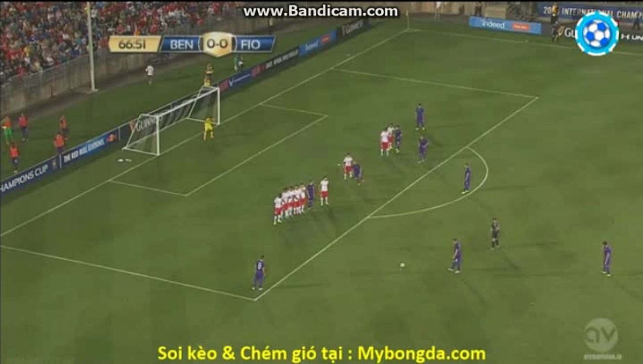 Eliseu Pereira Fantastic Free-kick Chance Benfica 0-0 Fiorentina