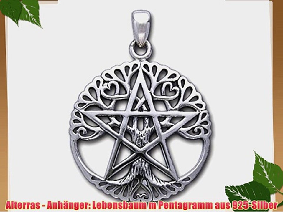 Alterras - Anh?nger: Lebensbaum m Pentagramm aus 925-Silber