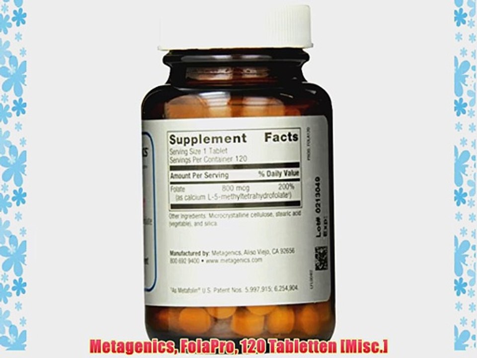Metagenics FolaPro 120 Tabletten [Misc.]