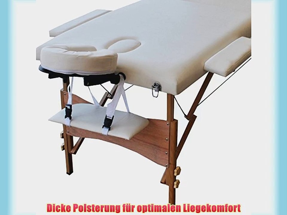 2 Zonen Massagetisch Massageliege Massagebank klappbar Massagestuhl (Wei?)