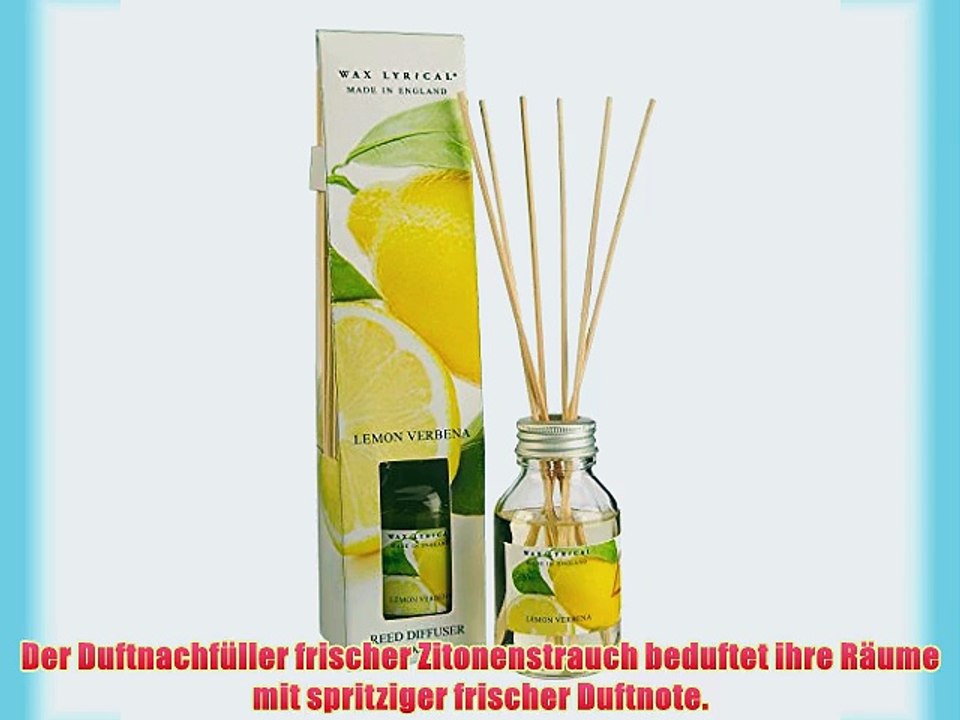 Raumduft spritziger Zitronenstrauch Duftdiffuser mit Bambusst?bchen 100 ml