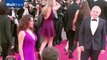 Salma Hayek shows off ample cleavage in purple gown at Cannes   Daily Mail Online