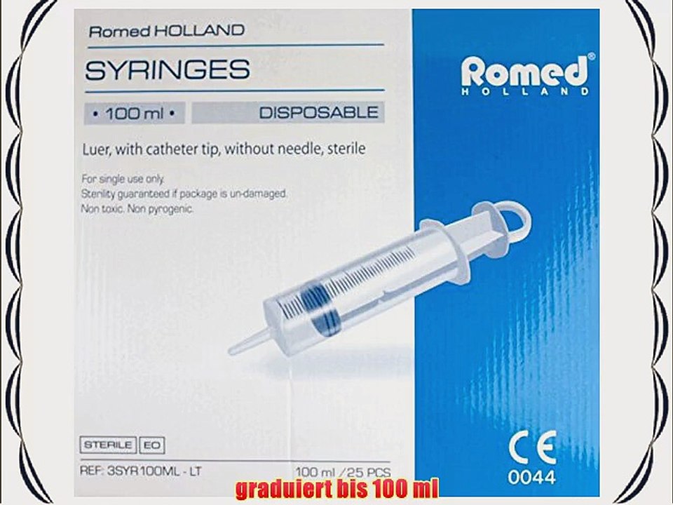 Blasenspritzen von Romed Medical Wundspritze 100 ml Blasenspritze steril verpackt verschiedene