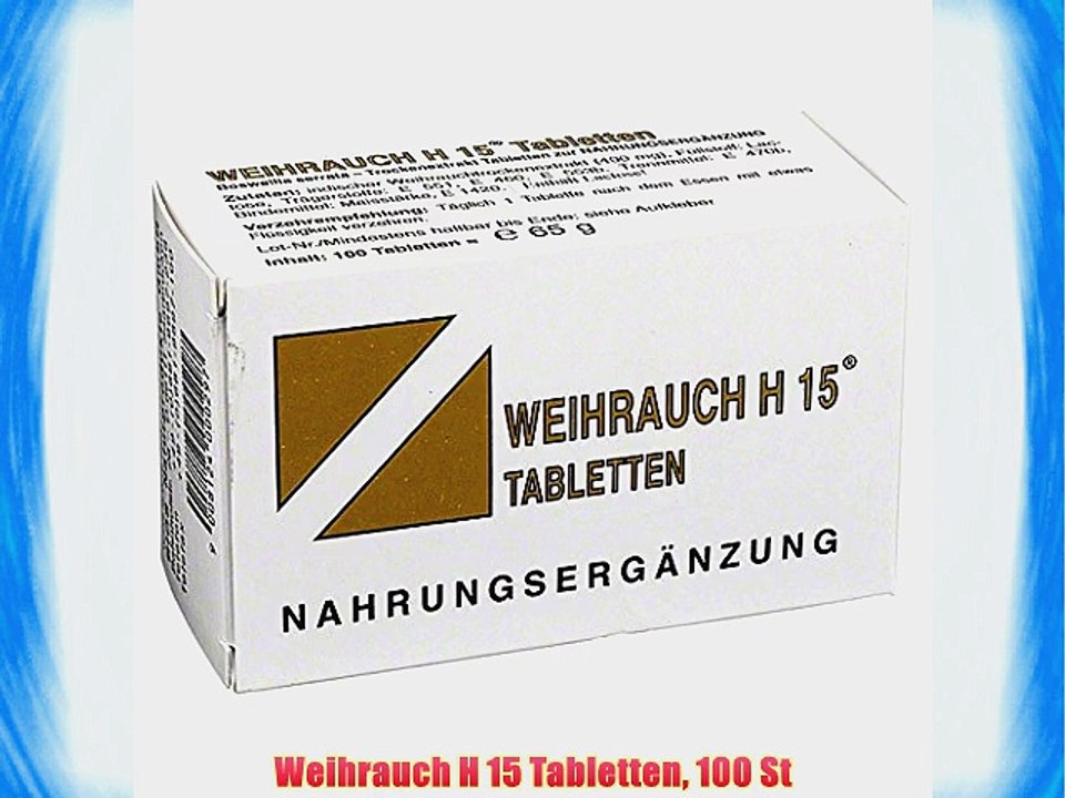 Weihrauch H 15 Tabletten 100 St
