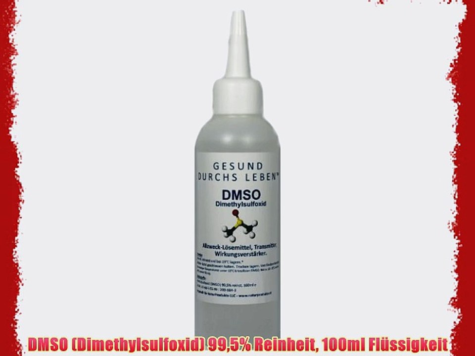 DMSO (Dimethylsulfoxid) 995% Reinheit 100ml Fl?ssigkeit