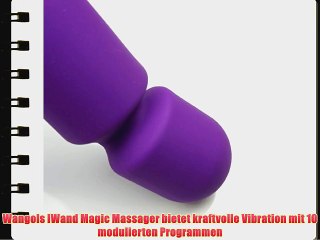 WANGOLS IWand Magic Massager aus Silikon mit 10 Programmen Kabellos mit Akku v?llig wasserdichter