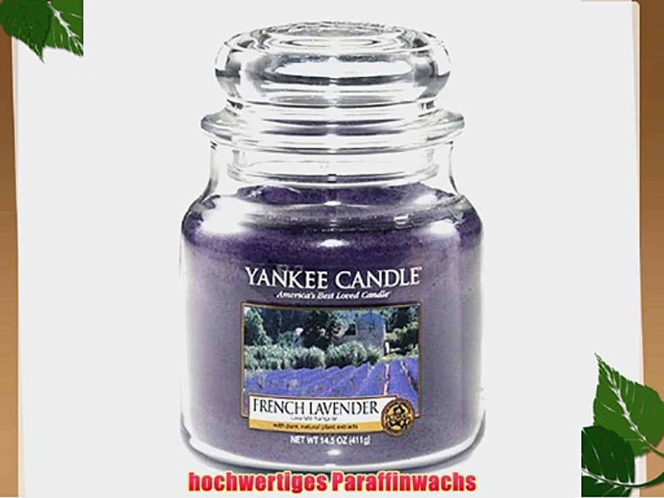 Yankee Candle Mittleres Glas FRENCH LAVENDER 411 g