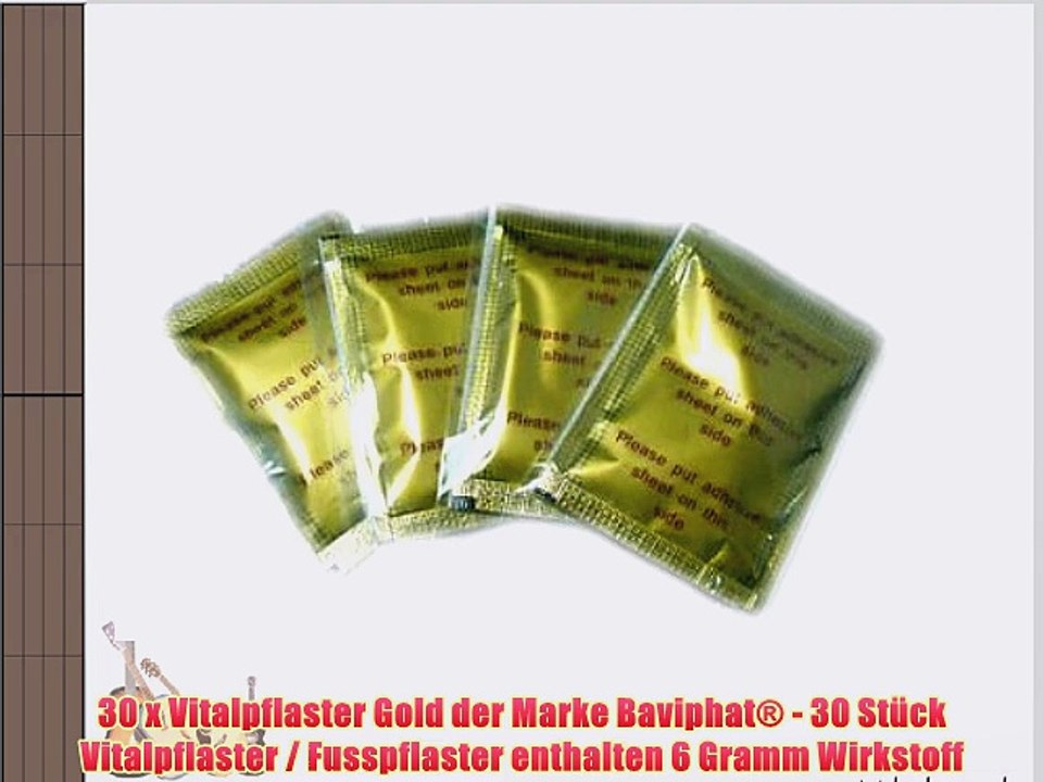 30 x Vitalpflaster Gold der Marke Baviphat? - 30 St?ck Vitalpflaster / Fusspflaster enthalten