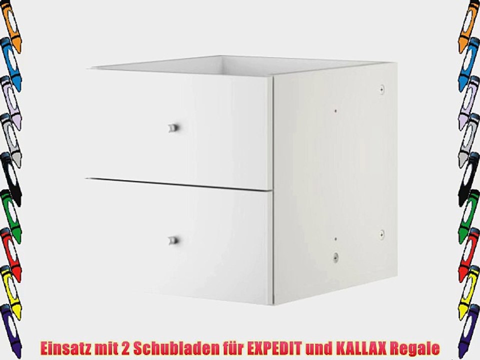 IKEA EXPEDIT Einsatz mit 2 Schubladen wei? Zubeh?r f?r Regal