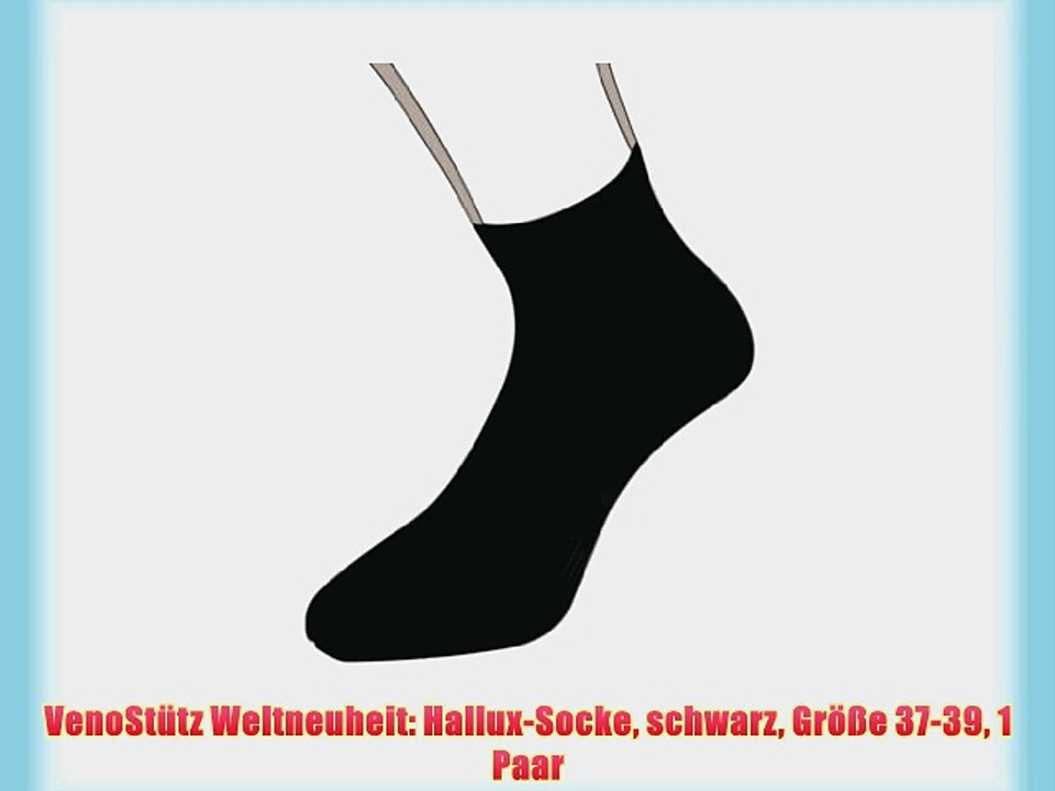 VenoSt?tz Weltneuheit: Hallux-Socke schwarz Gr??e 37-39 1 Paar