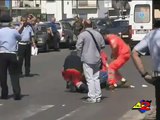 Italia 2 Tv 27-7-2010 Terribile incidente stradale a Salerno. Perde la vita un centauro di 44 anni