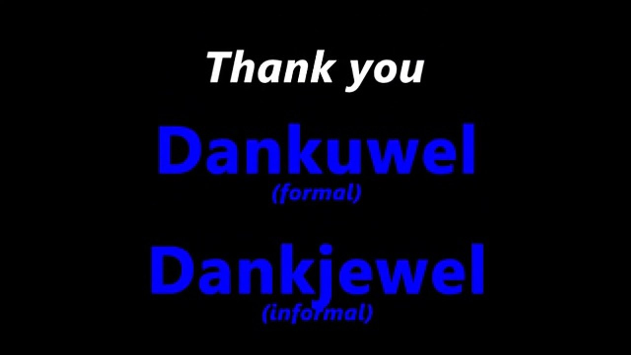 Learn Dutch - (2) Basic Expressions