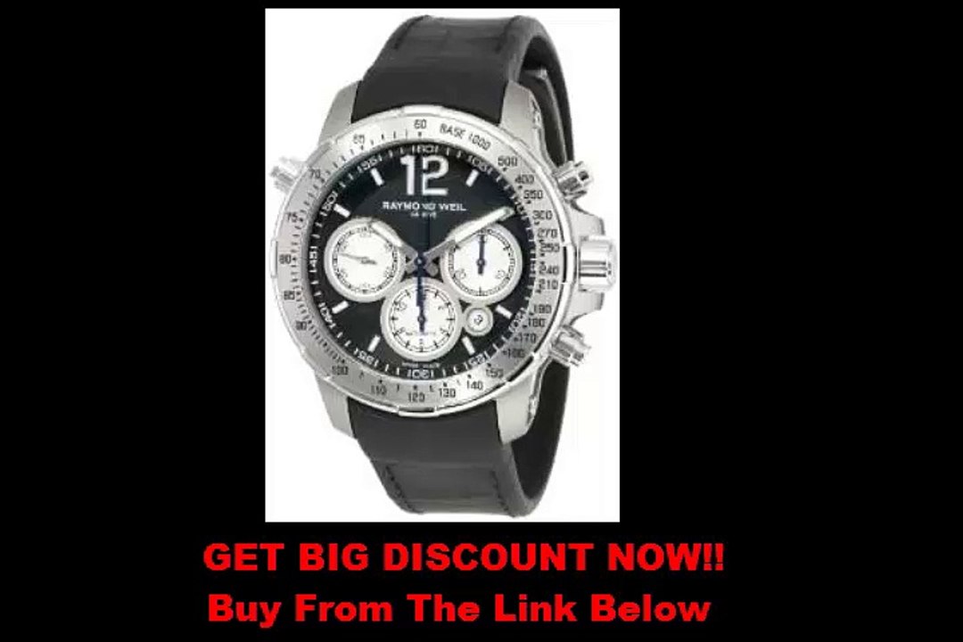 SPECIAL PRICE Raymond Weil Men's 7700-TIR-05207 "Nabucco" Titanium Automatic Watch with Black Rubber Band