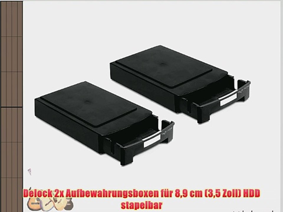 Delock 2x Aufbewahrungsboxen f?r 89 cm (35 Zoll) HDD stapelbar