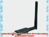 LogiLink WL0150 Wireless LAN 300 Mbit/s USB 2.0 Micro Adapter mit abnehmbarer Antenne