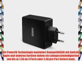 Anker 36W 5V / 7.2A 4-Port USB Ladeger?t Wand Ladeadapter mit PowerIQ Technologie Wall Charger