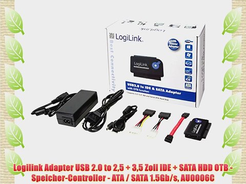 Logilink Adapter USB 2.0 to 25 35 Zoll IDE SATA HDD OTB - Speicher-Controller - ATA / SATA