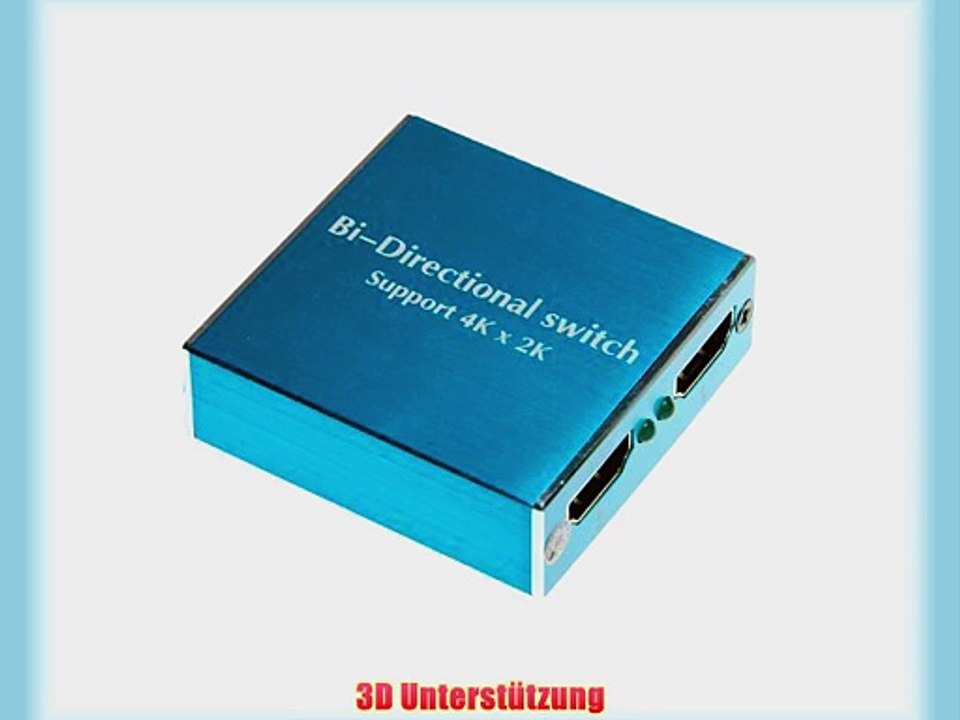 HDMI 1x2 Switch manuell Umschalter Splitter bidirektional Full HD 3D V1.4 HDCP