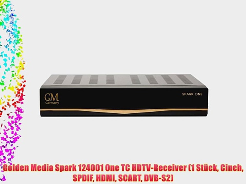 Golden Media Spark 124001 One TC HDTV-Receiver (1 St?ck Cinch SPDIF HDMI SCART DVB-S2)